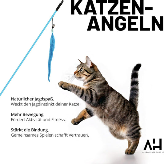 Katzenspielzeug mit Feder und Glocke