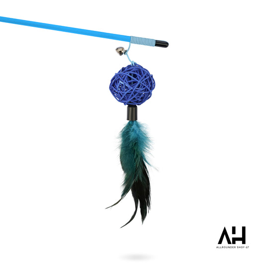 Katzenspielzeug/Katzenangel mit Feder