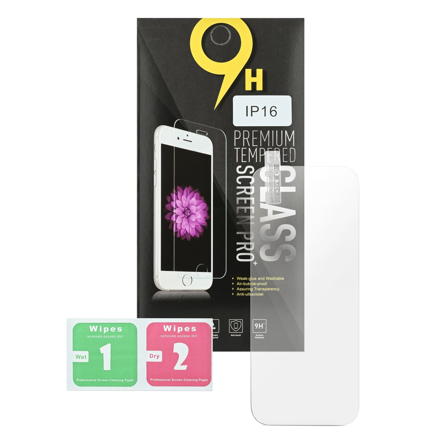 2x Premium Glass,Schutzfolie für iPhone 16, iPhone 16 Pro, iPhone 16 Pro Max,