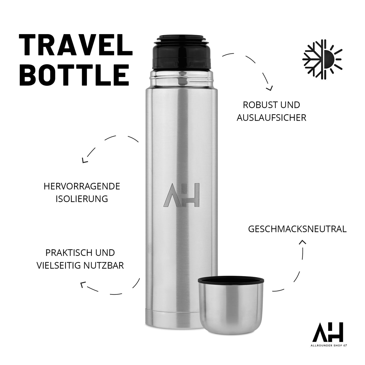 Thermosflasche mit Trinkbecher